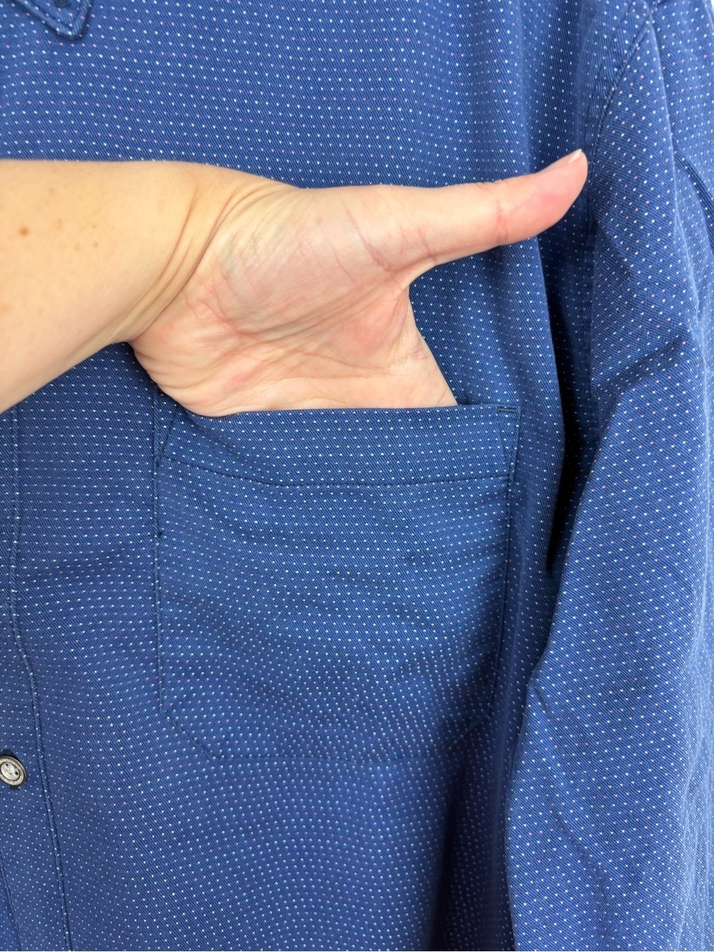 Carbon2Colbalt Classic Men's Blue Button-Down XL 100% Cotton Rugged Casual - Picture 3 of 10